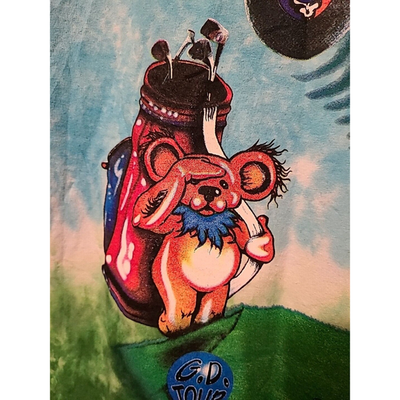 Grateful Dead Shirt Berta Skeleton Golf Washington DC G.D. Tour Bear Size Large - Picture 8 of 16